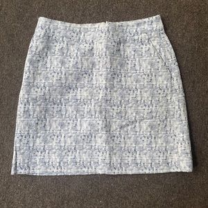 Ann Taylor - LOFT blue tweed skirt